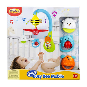 آویز تخت موزیکال وین فان Winfun طرح زنبور مدل 00856_اسباب بازی